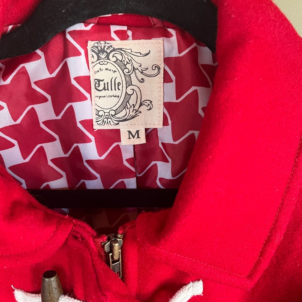 Red Toggle Coat - Picture 2 of 6